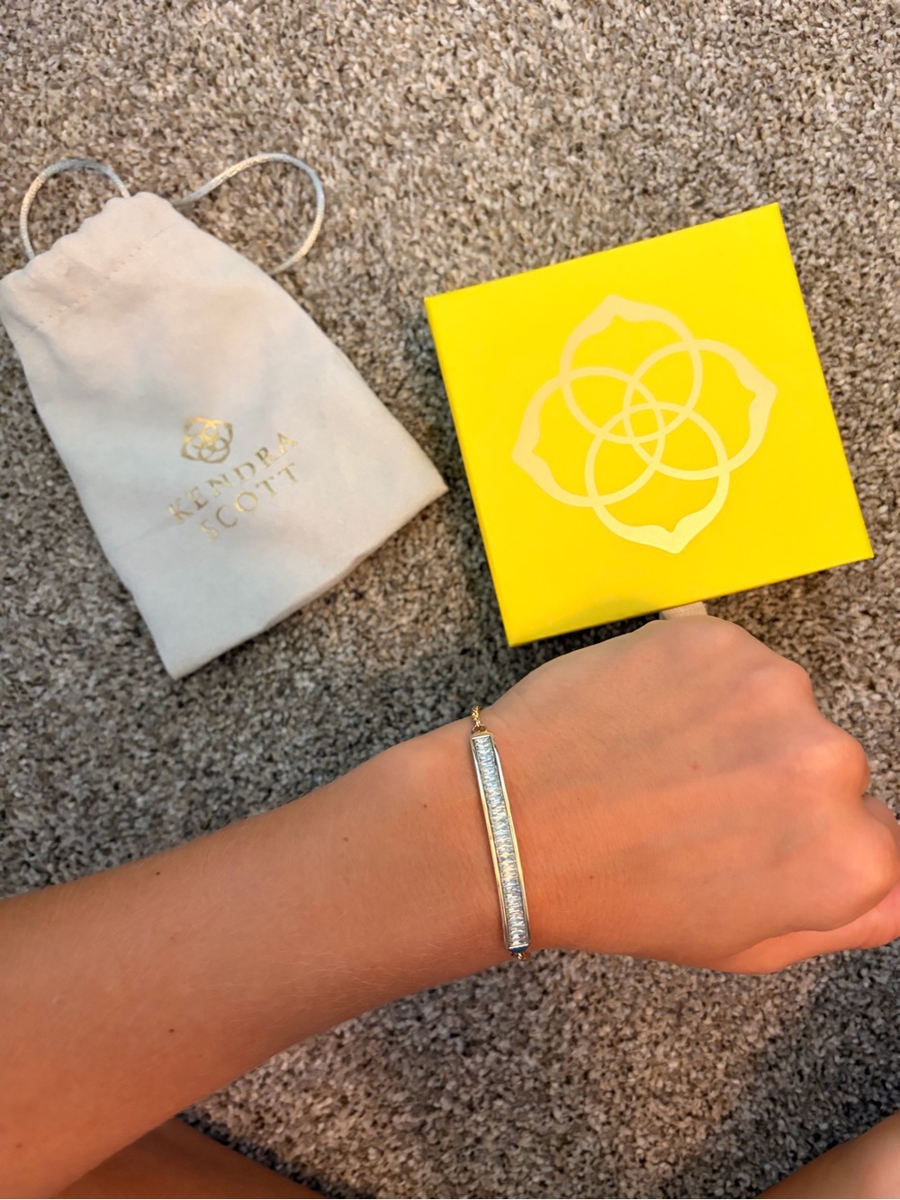 Kendra Scott Silver Pavé Linear Bracelet